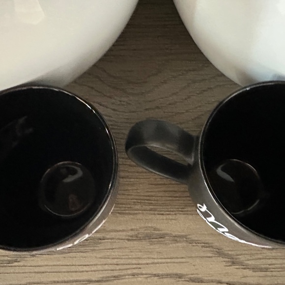 CUSTOM TEXT - DOWAN 16oz Matte Black Mug SET - White Vinyl - BRIDE GROOM WEDDING - Picture 5 of 9